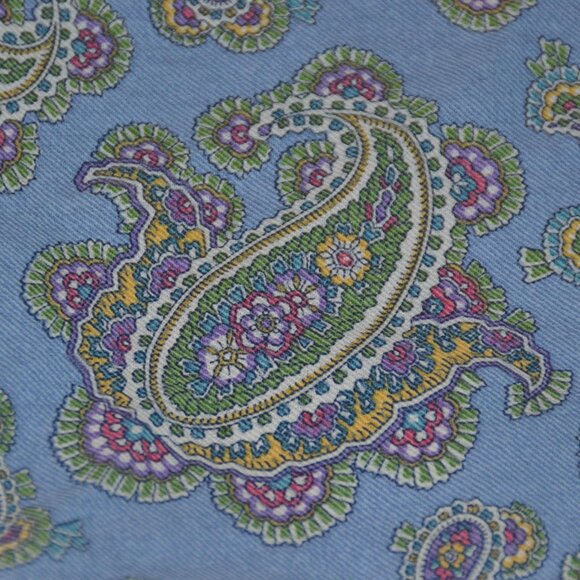 RALPH LAUREN Studio Paisley Oceanside Blue QUEEN Duvet Cover 100% Cotton ITALY - Picture 5 of 8